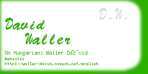 david waller business card